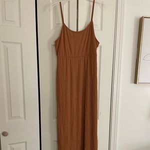 Elegant Tan Maxi Dress